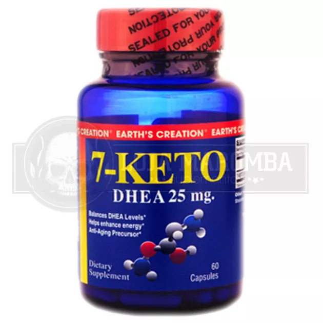 7 KETO DHEA 25mg (60 Cápsulas) - Earth's Creation USA