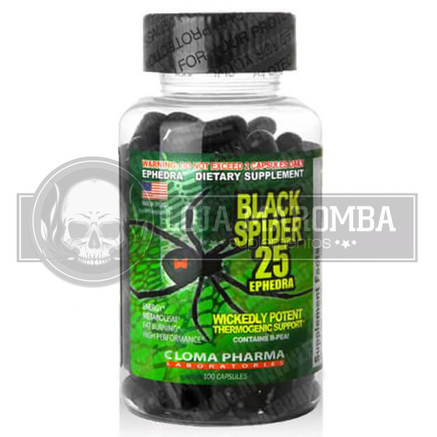 Black Spider 25 Ephedra (100 caps)  - Cloma Pharma