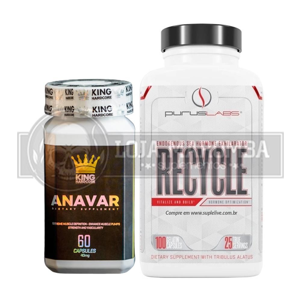 Combo Anavar (60 capsules) - King Hardcore + Gratis TPC Recycle (100caps) Purus Labs