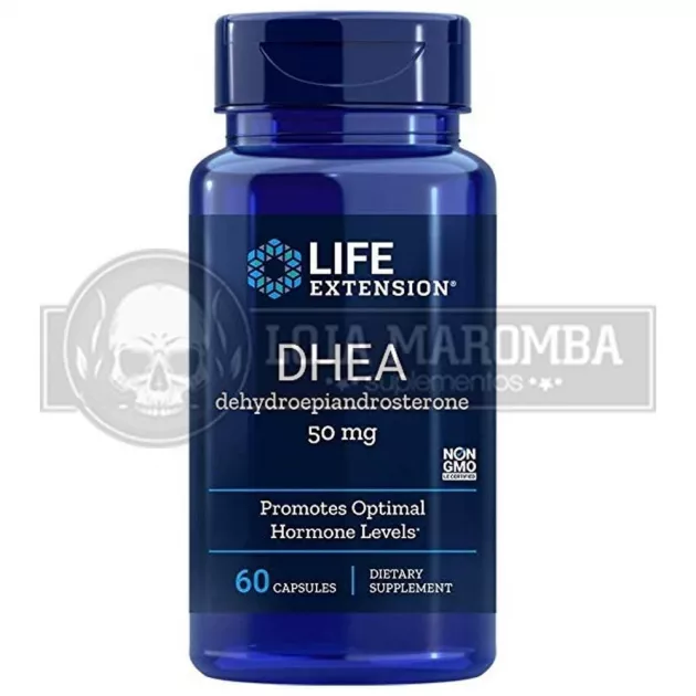 2 Unidades DHEA 50mg (60 caps) - Life Extension (Envio Internacional Grátis)