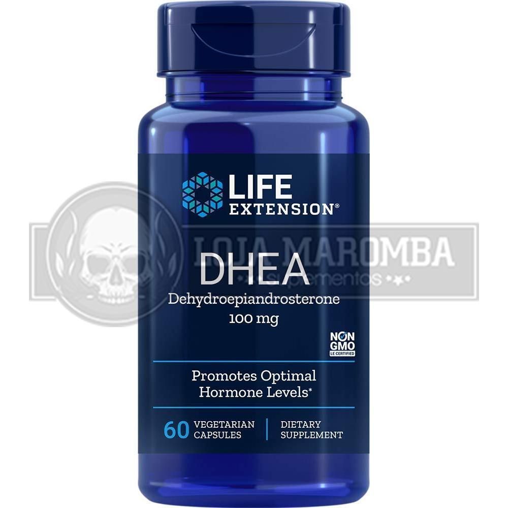 2 Unidades DHEA 100mg (60 caps) - Life Extension (Envio Internacional Grátis)
