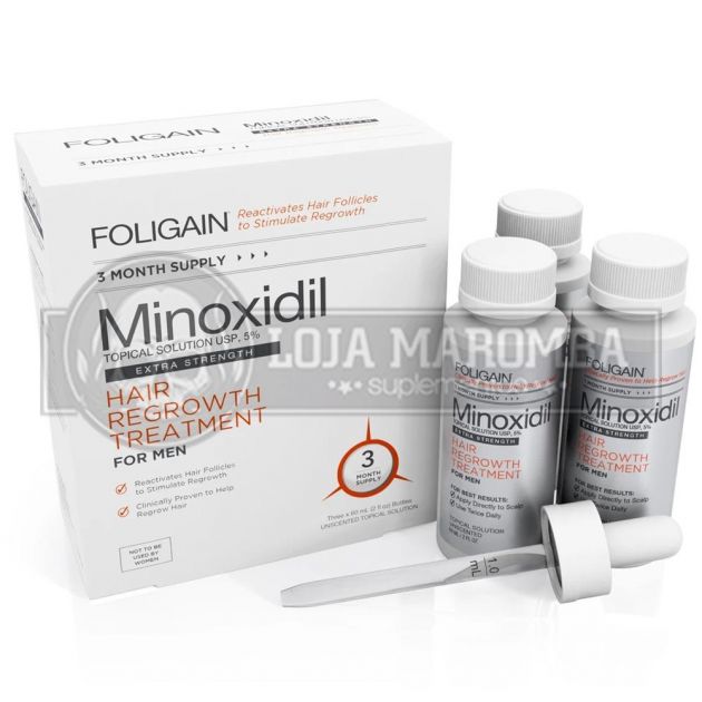 Minoxidil 5% (3 Meses) - Foligain (validade 05-2021)
