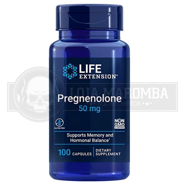 Pregnenolone 50mg (100 caps) - Life Extension