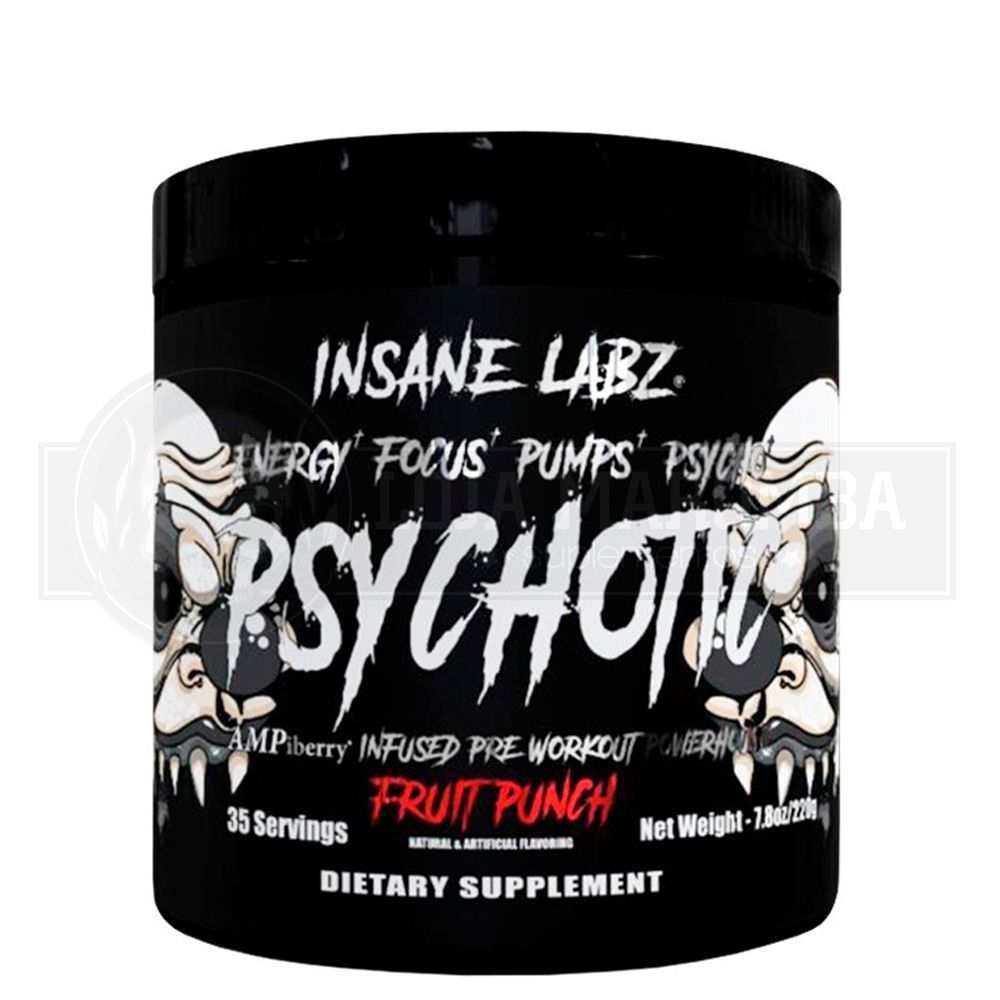 2 Unidades Psychotic Black (35 Doses) - Insane Labz (Envio Internacional Grátis)