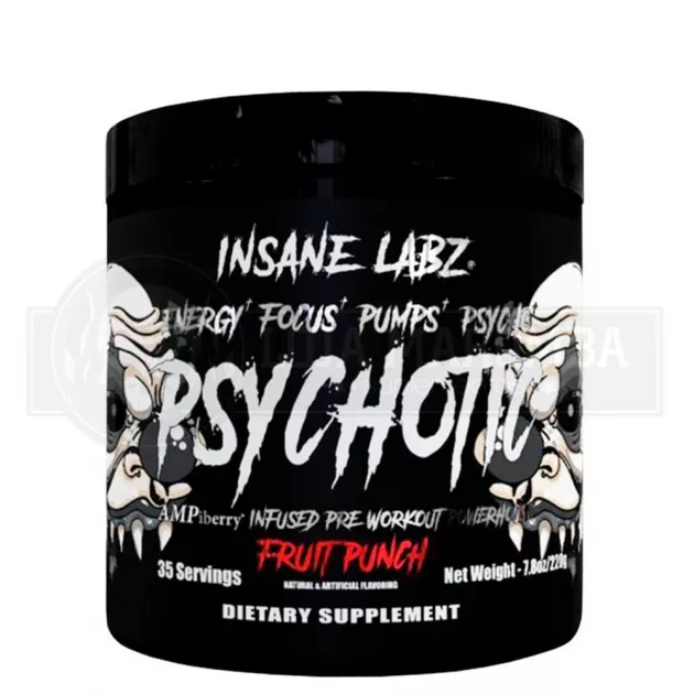 2 Unidades Psychotic Black (35 Doses) - Insane Labz (Envio Internacional Grátis)