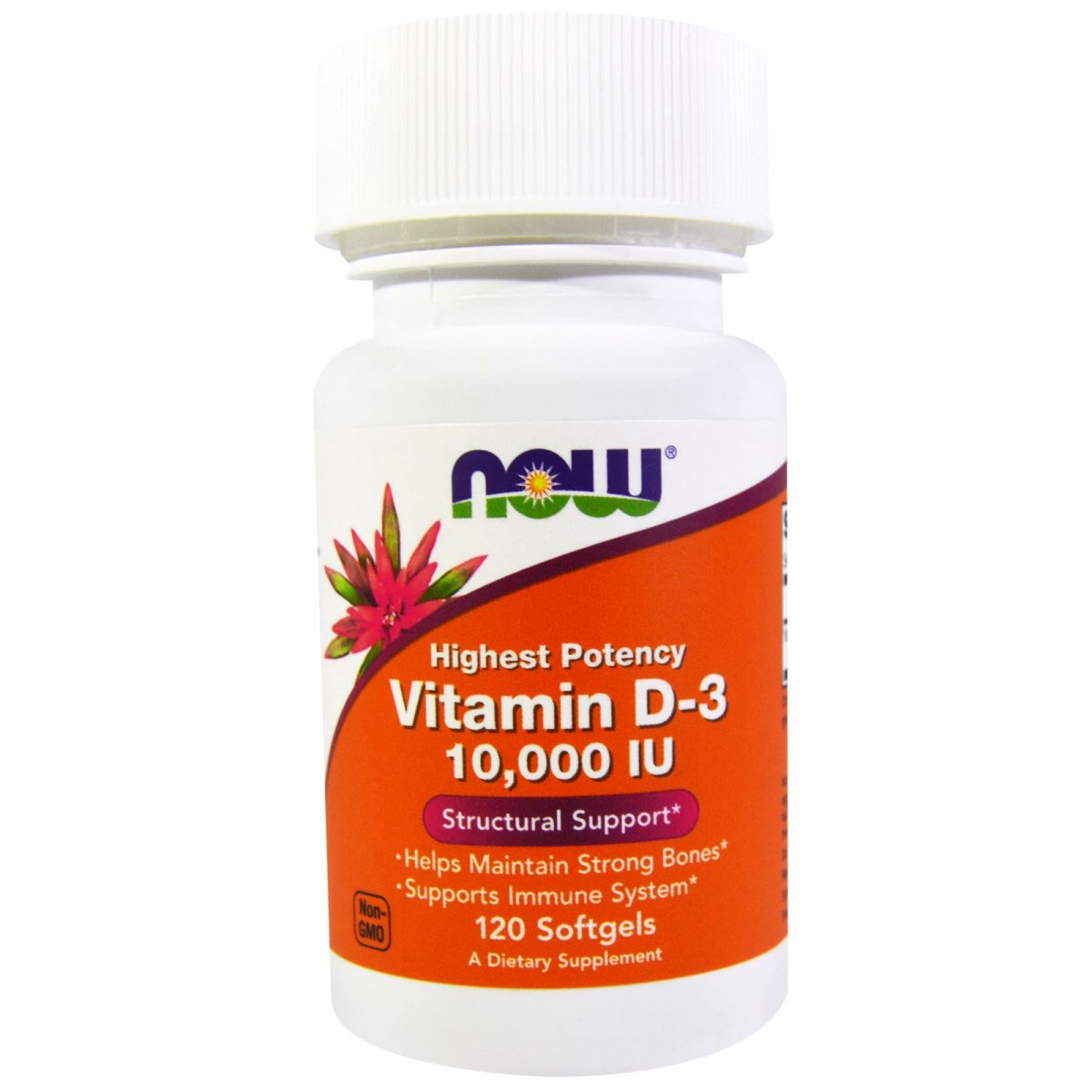 Vitamina D-3 Now 10.000 Iu (120 Capsulas) - Now Foods