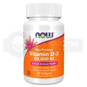 Vitamina D-3 Now 50.000 Iu (50 Capsulas) - Now Foods