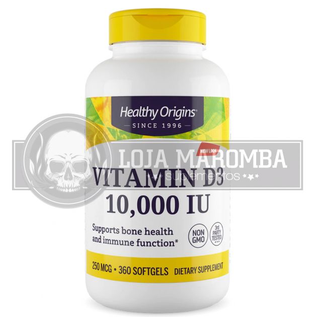 Vitamina D3 10000ui (360 Softgels) -  Healthy Origins